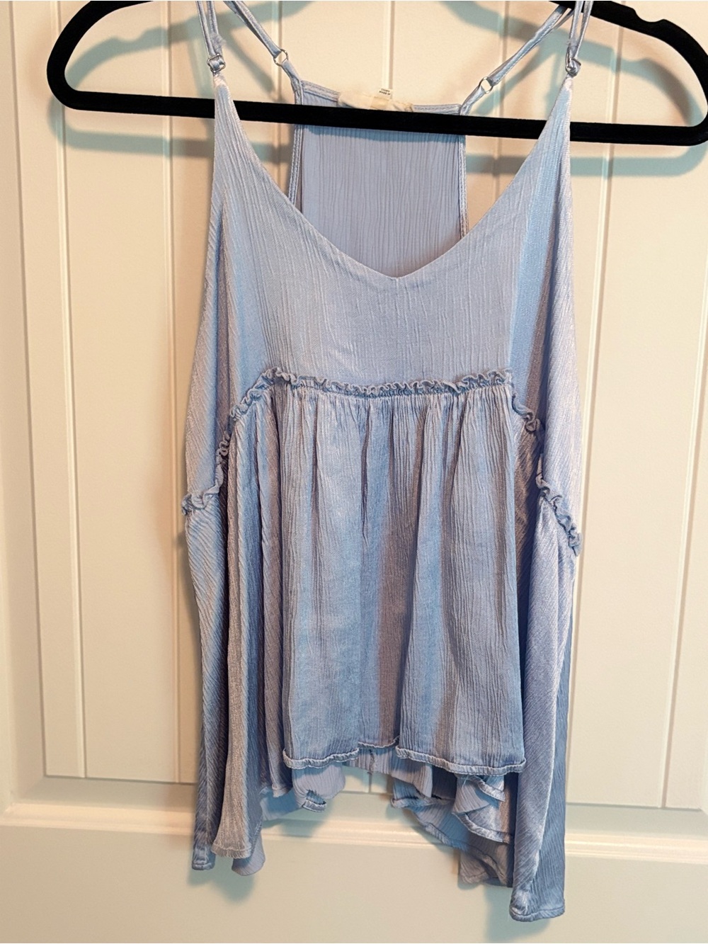 Altar'd State Light Blue Ruffled Tank Camisole
